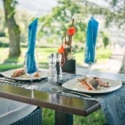 Терраса Hôtel du Léman Fotos