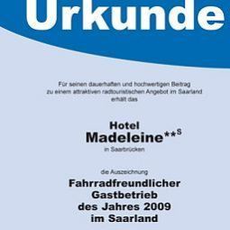 Certificato Madeleine Biohotel Fotos