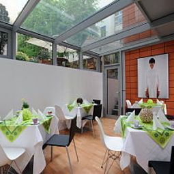 Salle du petit-déjeuner située dans le restaurant Art Hotel Praha Fotos