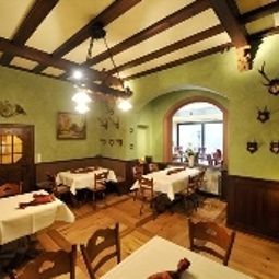 Frühstücksraum im Restaurant Straubs Schöne Aussicht Fotos