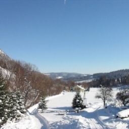 Widok z hotelu Hubertushof Gasthof Fotos