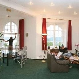 Vista all'interno Schloss Seeburg Fotos