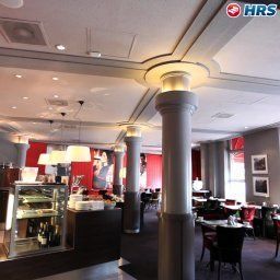 Sala de desayuno en el restaurante WestCord City Centre Hotel Amsterdam Fotos