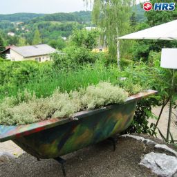 Widok z hotelu Häuserl im Wald Fotos