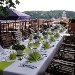 Terraza Romantik Hotel Burgkeller Fotos