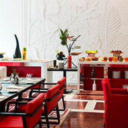 Salle du petit-déjeuner située dans le restaurant Sofitel Rabat Jardin des Roses Fotos