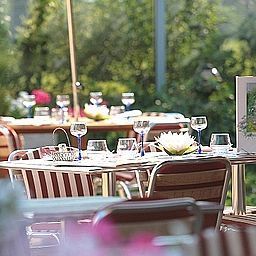 Terraza Au Relais d'Alsace Logis Fotos