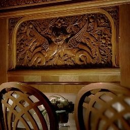 Frühstücksraum im Restaurant Art Deco Imperial Fotos