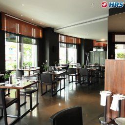 Salle du petit-déjeuner située dans le restaurant Radisson Blu Edwardian New Providence Wharf Fotos