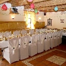 Sala colazione nel ristorante Mahleruv Penzion Na Hradbach Fotos