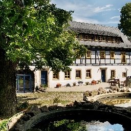 Außenansicht Blaue Mühle Fotos